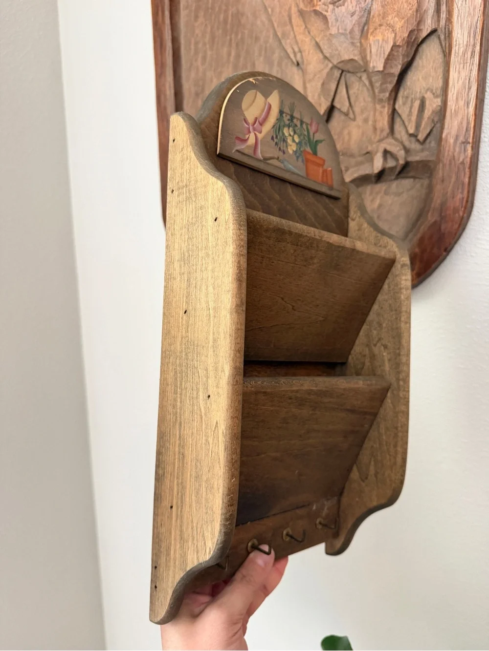 Coal Banks Hollow Wooden Wall Mail Key Organizer